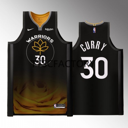Maglia NBA Golden State Warriors Stephen Curry 30 Nike 2022-23 City Edition Nero Swingman - Uomo